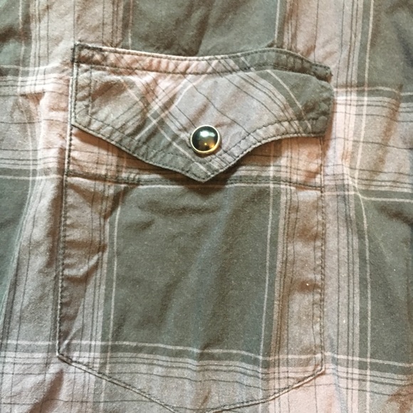 Gap Button Down Shirt in Grey Plaid - Picture 3 of 4